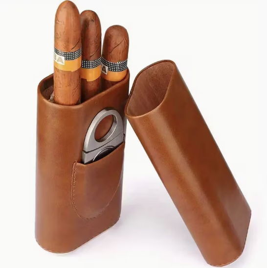 Etui na cygara z kieszonką na obcinacz